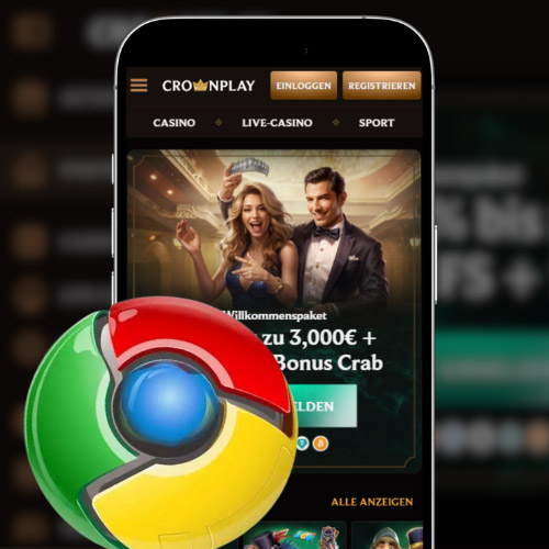 Öffnen Sie die offizielle CrownPlay-Website auf Ihrem Telefon
