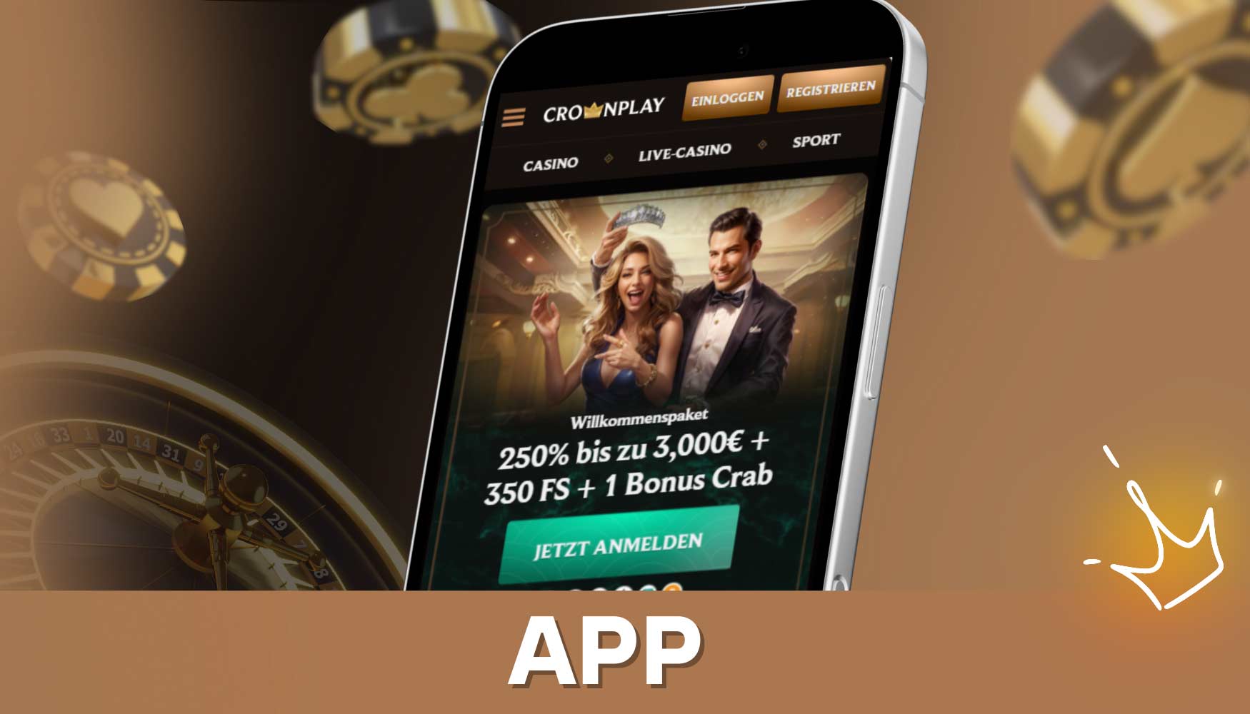 Die mobile Plattform von CrownPlay bietet alles, was Sie für ein nahtloses Spielerlebnis brauchen