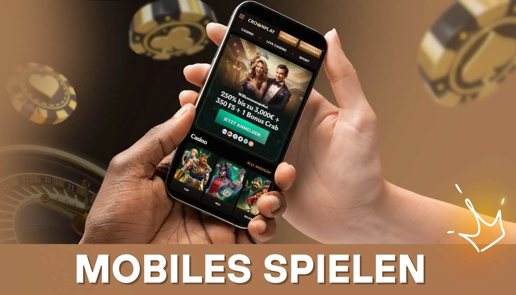 CrownPlay f&uuml;r mobile Ger&auml;te